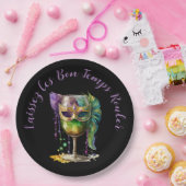 Assiettes En Carton Masque Mardi Gras (Fête)