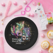 Assiettes En Carton Masque Mardi Gras (Fête)