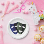 Assiettes En Carton Masques de théâtre (Fête)