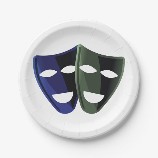 Assiettes En Carton Masques de théâtre (Devant)