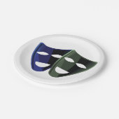 Assiettes En Carton Masques de théâtre (Angle)