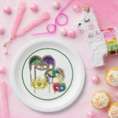 Assiettes En Carton Masques Mardi Gras 1 (Fête)