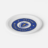 Assiettes En Carton Massachusetts de Boston (Angle)