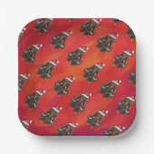 Assiettes En Carton Mastodon de vacances mignonnes (Recto)