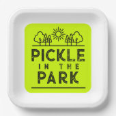 Assiettes En Carton Match Club Tournoi Événement Pickleball Fun (Recto)