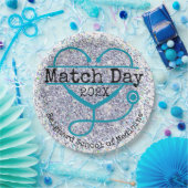Assiettes En Carton Match Day Blue Custom Year Glitter Stethoscope (Fête)