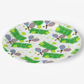 Assiettes En Carton Match de tennis (Angle)