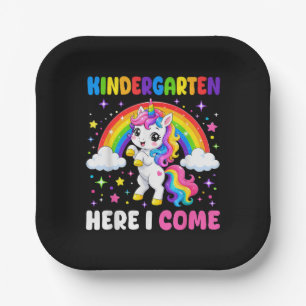 Assiettes En Carton Maternelle me voilà Licorne Rentrée scolaire