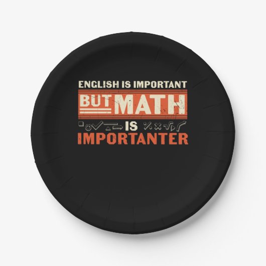 Assiettes En Carton Math Enseignant Math Math est important (Devant)