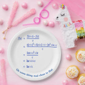 Assiettes En Carton Mathématiques (Fête)