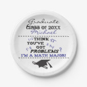 Assiettes En Carton Mathématiques amusantes Graduation majeure Ajouter (Devant)