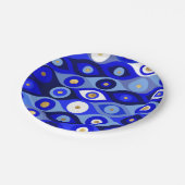 Assiettes En Carton Mati Mataki grecque - Matiasma Evil Eye blues (Angle)