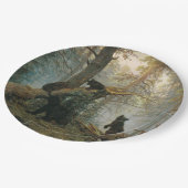 Assiettes En Carton Matin dans une forêt de pins (Ours dans les bois) (Angle)