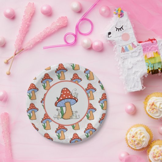 Assiettes En Carton Mäuse nähen Pilz (Fête)