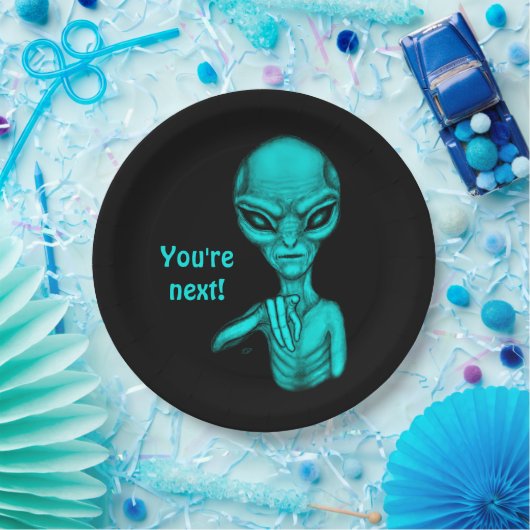 Assiettes En Carton Mauvais Alien, Tu es le prochain ! (Fête)
