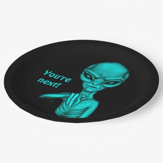 Assiettes En Carton Mauvais Alien, Tu es le prochain ! (Angle)
