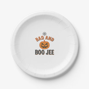 Assiettes En Carton Mauvais et Boo Jee Halloween Citrouille Graphique_