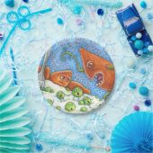 ASSIETTES EN CARTON MAUVAIS JAM JOUER AUX POIS, AMUSANT REPAS DE REPAS (Fête)