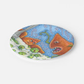 ASSIETTES EN CARTON MAUVAIS JAM JOUER AUX POIS, AMUSANT REPAS DE REPAS (Angle)