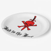 Assiettes En Carton Mauvais pour l'Halloween os (Angle)