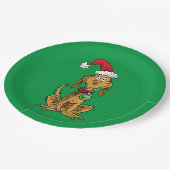Assiettes En Carton Max the Dog in Santa Hat (Angle)