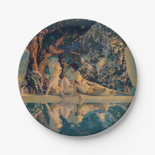Assiettes En Carton Maxfield Parrish Le Jardin d'Allah 1918 Beaux-Arts