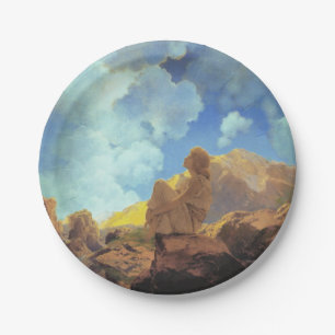 Assiettes En Carton Maxfield Parrish Matin 1922 Nuage Bleu Beaux-Arts