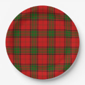 Assiettes En Carton Maxwell tartan rouge vert plaid (Devant)