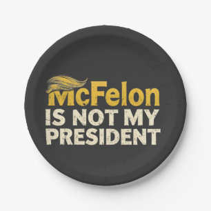 Assiettes En Carton McFelon N'Est Pas Mon Président Trump Patriotique