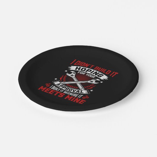 Assiettes En Carton Mécanicien Je Ne L'Ai Pas Construit (Angle)