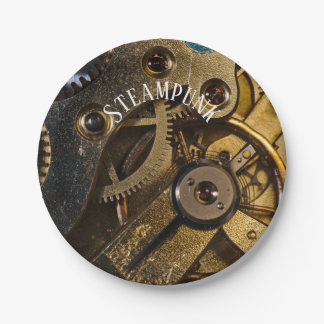 Assiettes En Carton Mécanisme de Montre Steampunk