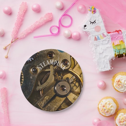 Assiettes En Carton Mécanisme d'observation en vapeur (Fête)