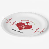 Assiettes En Carton Médecin, Infirmière, Médicale (Angle)