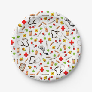Assiettes En Carton Médecin ou infirmière