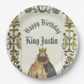 Assiettes En Carton Medieval Renaissance King Birthday (Devant)