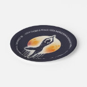 Assiettes En Carton Méditation Yoga Instructeur Arbre Pose Pleine lune (Angle)