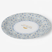 Assiettes En Carton Mediterranean All Blue tile Citrus (Angle)
