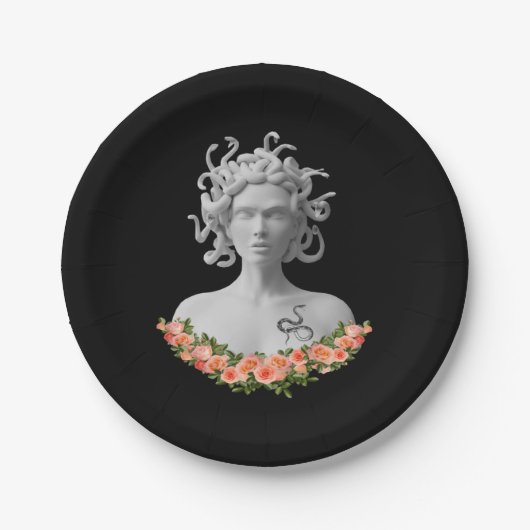 Assiettes En Carton Medusa Gorgon Mythologie grecque (Devant)