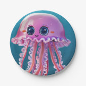 Assiettes En Carton méduse (Devant)