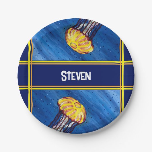 Assiettes En Carton Méduse personnalisée (Devant)