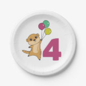 Assiettes En Carton Meerkat Balloons d'anniversaire Enfants Plaques de (Devant)
