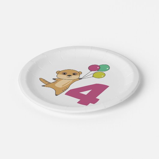 Assiettes En Carton Meerkat Balloons d'anniversaire Enfants Plaques de (Angle)