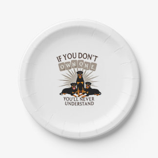Assiettes En Carton Meilleur Art Rottweiler Pour Hommes Femmes Enfants