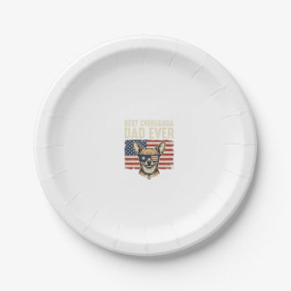 Assiettes En Carton Meilleur papa Chihuahua de tous les temps Vintage 