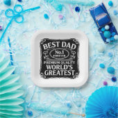 Assiettes En Carton Meilleur papa jamais (Fête)