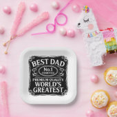 Assiettes En Carton Meilleur papa jamais (Fête)