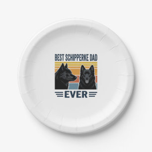 Assiettes En Carton Meilleur papa Schipperke de tous les temps Design