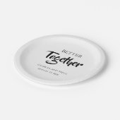 Assiettes En Carton Meilleure combinaison Plaques de papier Mariage pe (Angle)