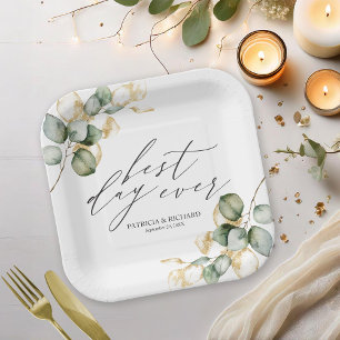 Assiettes En Carton Meilleure journée de tous les temps Mariage de ver