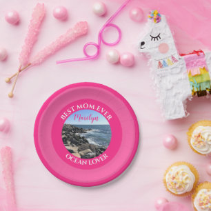 Assiettes En Carton Meilleure Maman Ever Blue Ocean Shore Photo Hot Pi